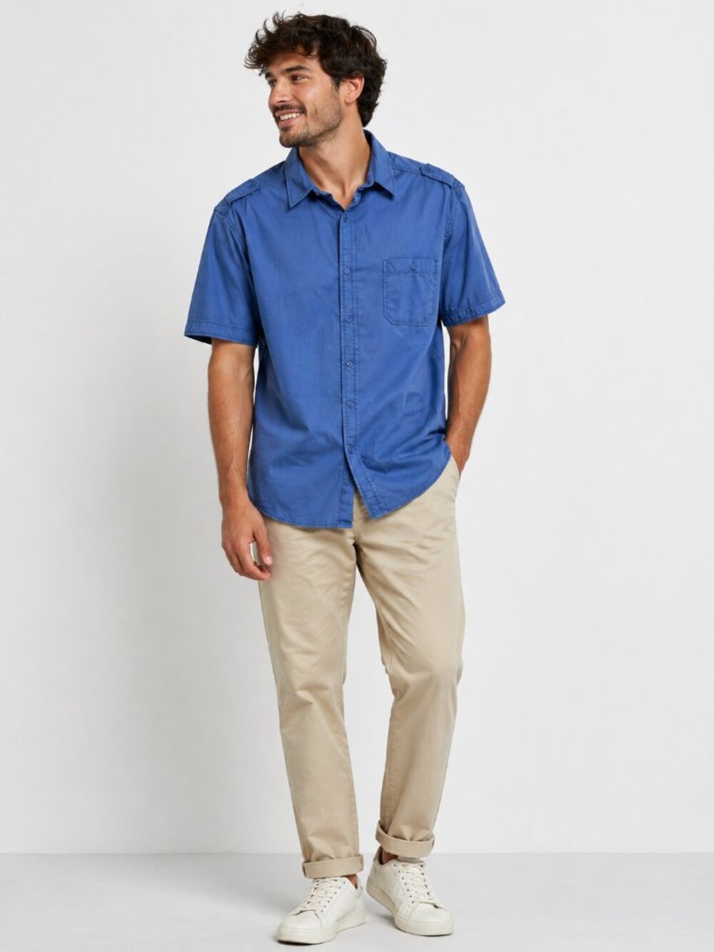 i jeans by Buffalo Denim Blue Button Up Top NWT